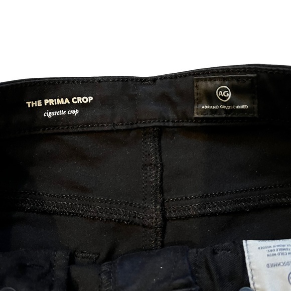 AG Adriana Goldschmied Prima Crop Cigarette Crop, Super Black, Sz 24 - Picture 12 of 13